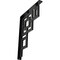 Ekena Millwork Eris Wrought Iron Bracket, (Single center brace), Powder Coated Black 1 1/2"W x 12"D x 15"H BKTM01X12X15SER - alternate 1